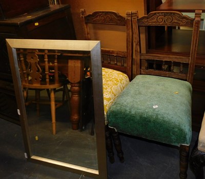 Lot 1115 - Two early 20thC mahogany dining chairs, each...