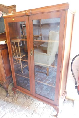 Lot 1103 - A mahogany display cabinet, the front with two...