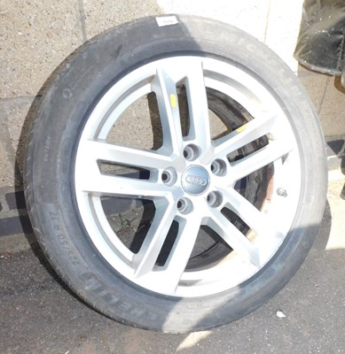 Lot 1110 - An Audi wheel, with a Michelin tyre, 225-50R 17.