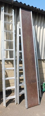 Lot 1118 - An aluminium light weight staging platform,...