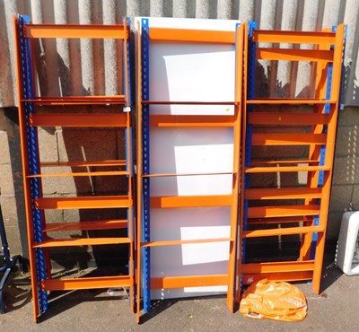 Lot 1121 - A quantity of metal racking.