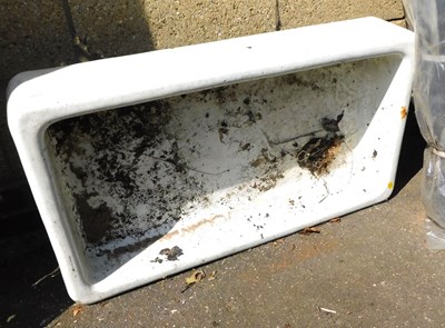 Lot 1122 - A Belfast sink, 46cm x 83cm.