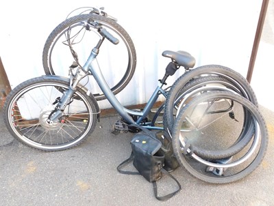 Lot 821 - A Top Gun electric bike, in blue metallic trim,...