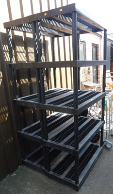 Lot 1178 - Two sets of plastic racking.