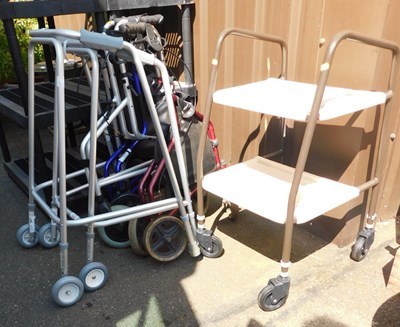 Lot 1179 - A group of mobility aides, to include zimmer...