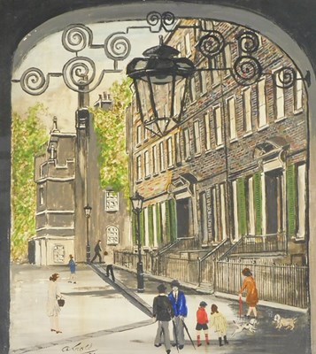 Lot 545 - Adolf Kroll (British b 1906). Lincoln's Inn,...