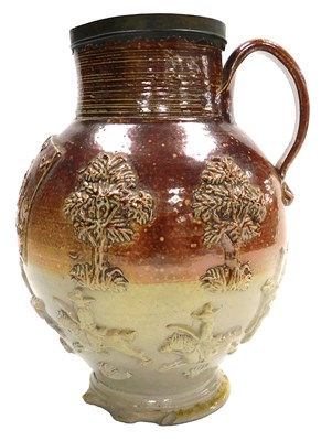 Lot 528 - A late 18thC Mortlake two tone stoneware ale...