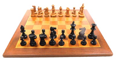 Lot 532 - A Staunton type wooden chess set, King 8.5cm...