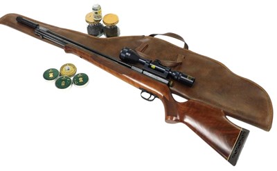 Lot 542 - A Galway Fieldmaster .22 pneumatic air rifle,...
