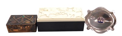 Lot 648 - An Art Deco ELO ware black and white bakelite...