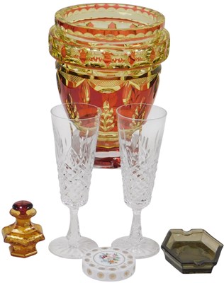 Lot 658 - A pair of Waterford crystal Colleen pattern...