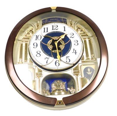 Lot 293 - A Seiko Melodies in Motion wall clock, the...