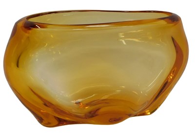 Lot 15 - A Whitefriars amber glass vase, designed by...