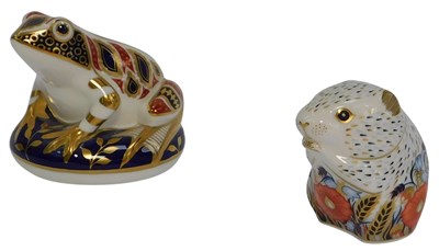 Lot 207 - Two Royal Crown Derby porcelain paperweights,...