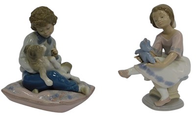 Lot 215 - Two Lladro porcelain figures, modelled as a...