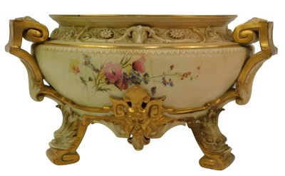 Lot 232 - A Royal Worcester blush porcelain jardiniere,...