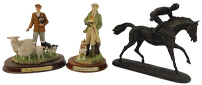 Lot 236 - Two Leonardo resin figure groups, modelled as...