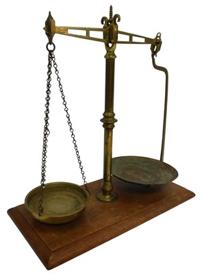 Lot 243 - A set of Day and Millwood Limited brass scales,...