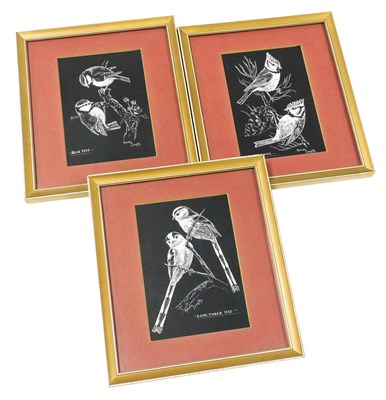 Lot 844 - Malcom Doughty (British late 20thC). Bluetits,...