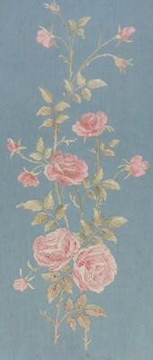 Lot 853 - A 19thC embroidered silk picture of...