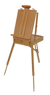 Lot 271 - A folding portable easel, with integral sketch...