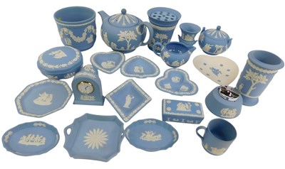 Lot 289 - A group of Wedgwood blue Jasperware, to...