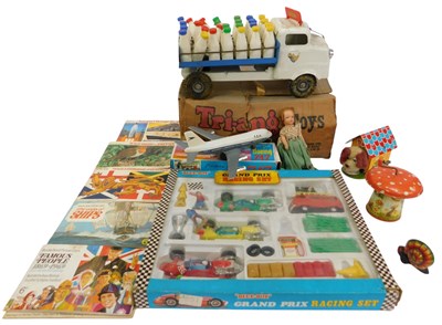 Lot 291 - A group of toys, to include a Tri-ang milk...