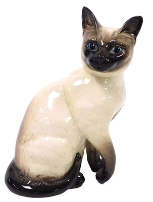 Lot 864 - A Beswick pottery figure of a Siamese...