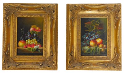 Lot 314 - A Wilson (20thC School). Still life, pair, oil...