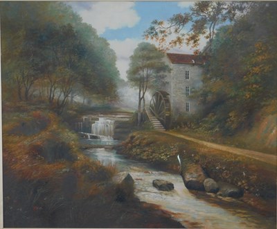 Lot 331 - Early 20thC School. Study of a mill beside a...