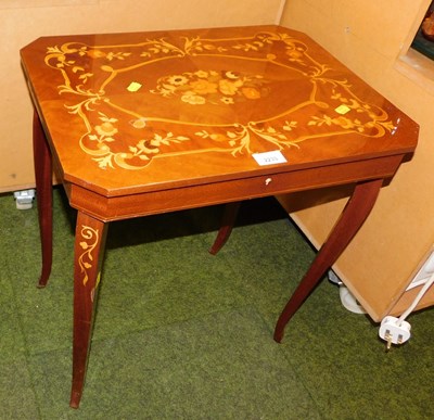 Lot 2233 - An Italian inlaid musical work table, with...