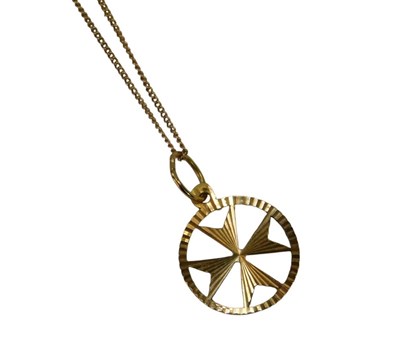 Lot 138 - A Maltese cross pendant, in a circular...