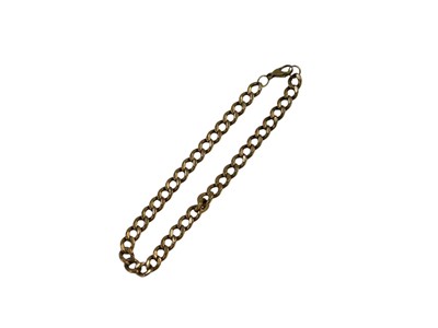 Lot 142 - A curb link bracelet, with a lobster claw...