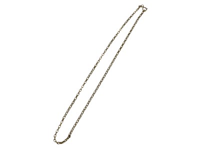 Lot 140 - A 9ct gold belcher link neck chain, with a...