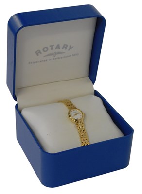 Lot 149 - A Rotary lady's gold plated wristwatch, the...