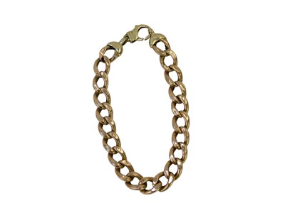 Lot 351 - A 9ct gold and rose gold curb link bracelet,...