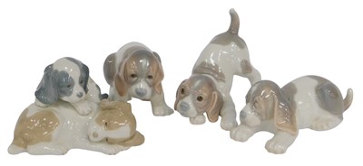 Lot 363 - Three Lladro porcelain figures, each modelled...