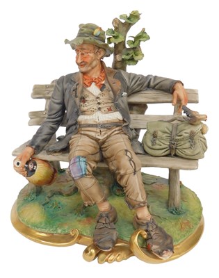 Lot 376 - A Capodimonte figure, modelled as a...