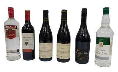 Lot 389 - A group of alcohol, comprising Smirnoff, Tesco...