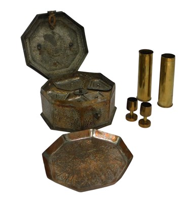 Lot 400 - A group of brassware, comprising an Eastern...