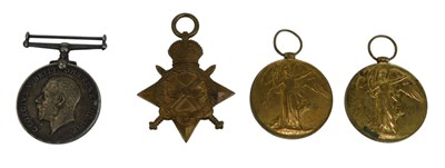 Lot 157 - A World War I medal group, named to Private H...