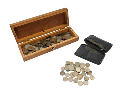 Lot 408 - A group of silver, copper and other coinage,...