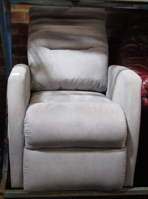 Lot 1017 - An adjustable light blue upholstered electric...