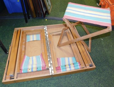 Lot 2250 - A 1950's vintage folding picnic table and...