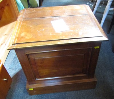 Lot 1085 - A late Victorian mahogany box commode.
