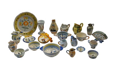 Lot 429 - A group of Quimper ware, to include twin...