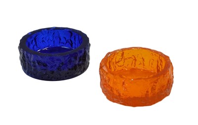 Lot 435 - Two Whitefriars orange and cobalt blue glass...