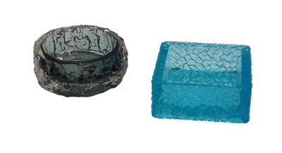Lot 436 - A Whitefriars style bark effect grey glass...