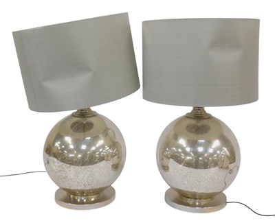 Lot 574 - A pair of contemporary glass table lamp bases,...
