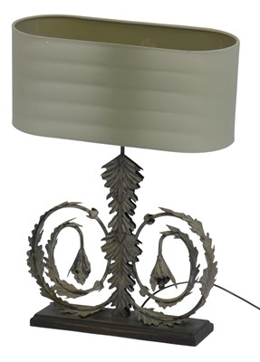 Lot 581 - A contemporary cast metal table lamp base, of...